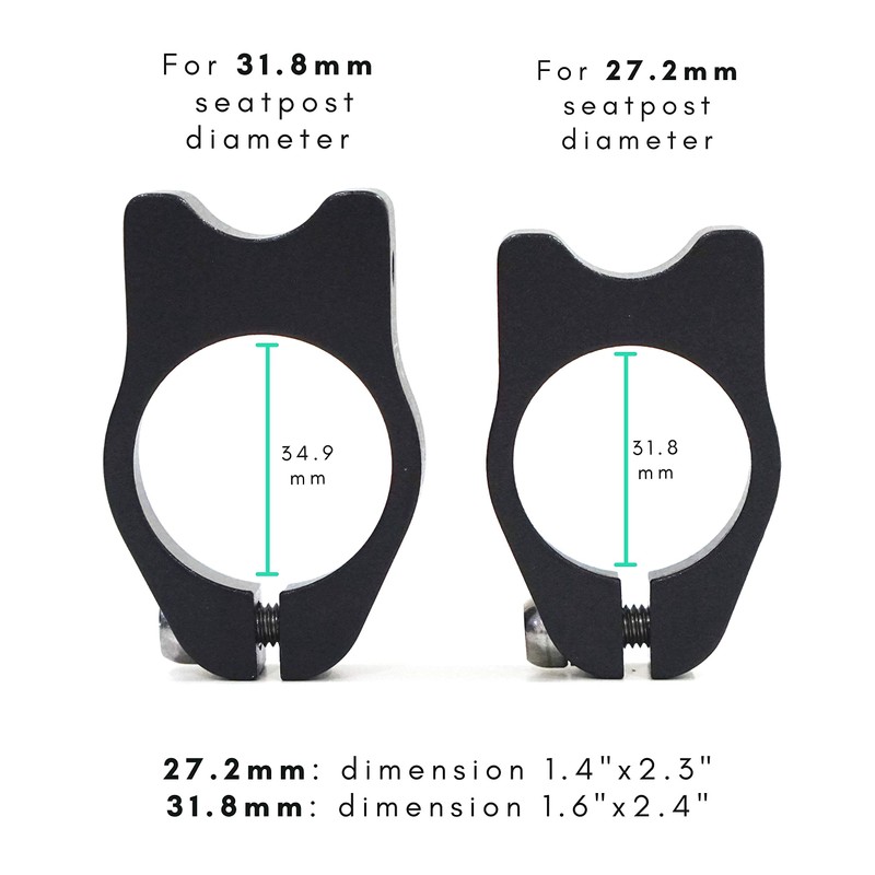 Vincita Rack Mount Seatpost Clamp - for Bike Without Rear