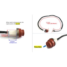 Yamasco 6E0 – 82550 – 01 00 YAMAHA OUTBOARD 6E0 – 82550 6 G9 Stopswitch Stop Switch Motor 3HP 4HP 5HP