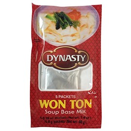 Won Ton Soup Base Mix 5 Individual Packets per Pack, 1.4 Oz, (4 Pack)