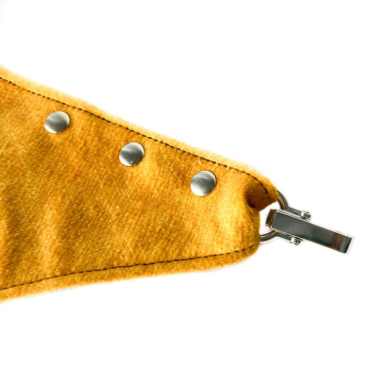 Dog Bandana with Metal Clasp, Waterproof and Adjustable (Yellow, M)