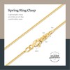 KEZEF 18ct Gold Plated 925 Sterling Silver Box Chain Necklace