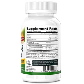 DEVA Vegan Omega-3 DHA-EPA 500MG 2-Pack – No Carrageenan, Non-Fish Oil Derived from Algae, Non-GMO, 60 Gelatin-Free Softgels Ea