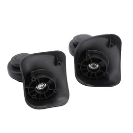 Alomejor 2 Pieces/Package Luggage Suitcase Wheel Left Right Swivel Wheels Replacement Accessories for Trolley Suitcase (2 Pieces/Package), black
