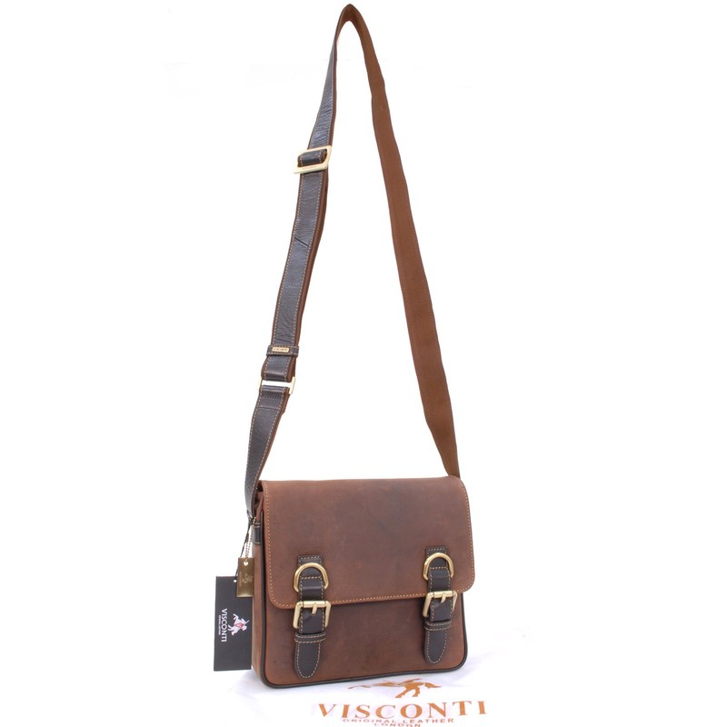 VISCONTI - Women's Leather Cross Body Bag - Small Messenger