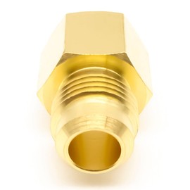 AHFMANG 3PCS Brass Flare Tube Fitting Coupling 3/8" Male Flare x 3/8" NPT Female Pipe Connector Gas Adapter