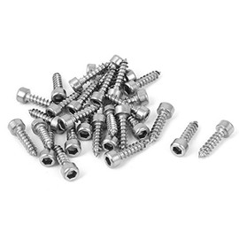 Aexit 30pcs M3.5x14mm quality Parts Stainless Steel Hex Socket Cap Head Self Tapping Screws Model:64as354qo404