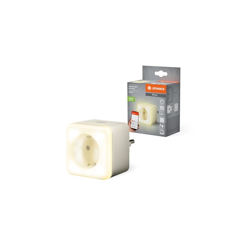 LEDVANCE Smart Socket with Integrated Night Light Controllable via WiFi