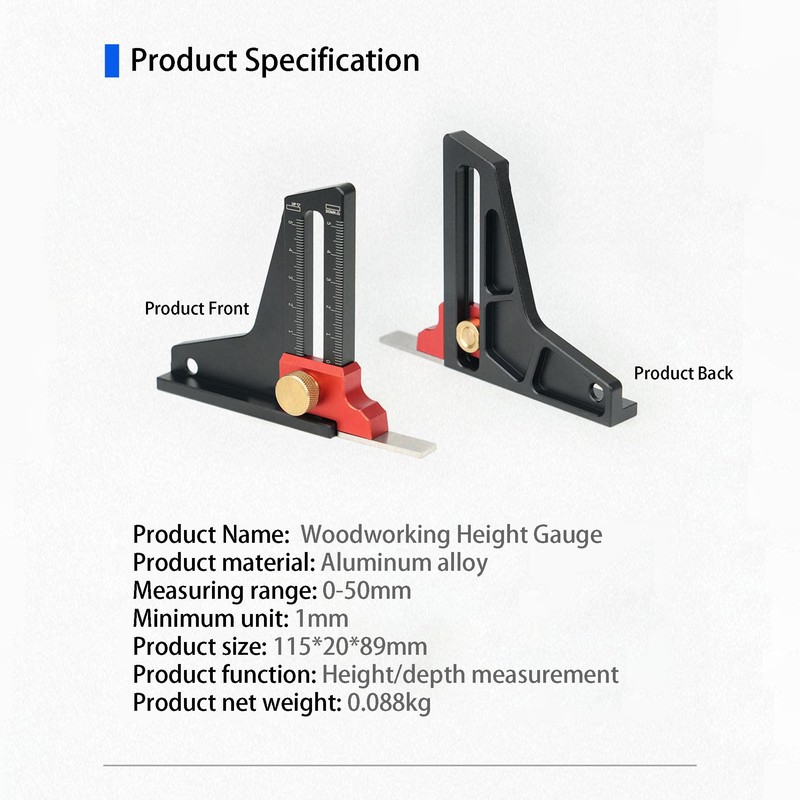 Depth Gauge - Height Aperture Caliper Depth Gauge Measuring Tool