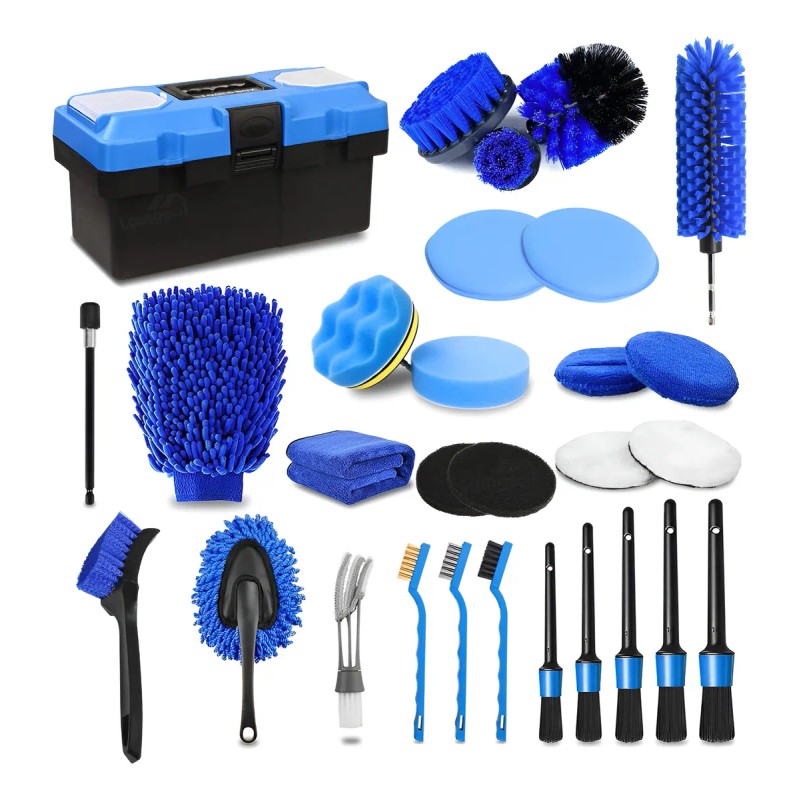 Kit Profesional De Limpieza Para Autos 30 Piezas Con Maletín