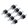 sourcing map 8pcs M6x18mm Rubber Isolator Mounts with Studs 20x15mm