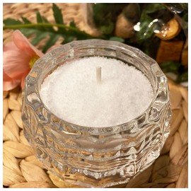 VITARIE Endlessly Customizable Powder Candle Sand, 18oz/510g Refillable Beaded Wax Sand DIY Pearled Candle All Natural Reusable Candle Making Self Extinguish Candle with 30pcs Wicks. (Pearl White)