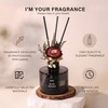SOXCOMFY Flower Reed Diffuser Set, Essential Oils Scented Diffuser with