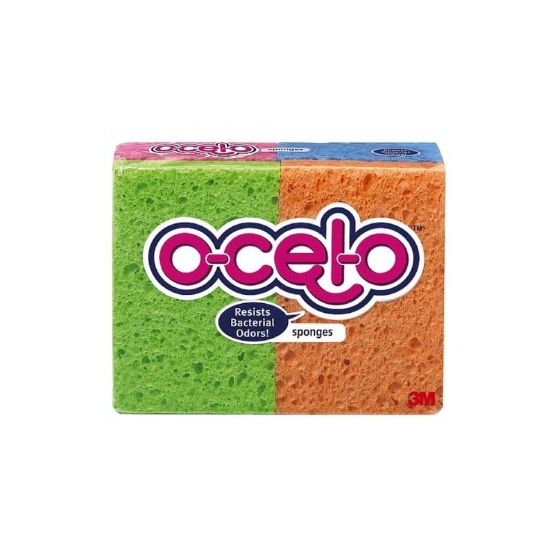 O-Cel-O Cellulose Sponges, Assorted Colors 4 ea (Pack of 6)