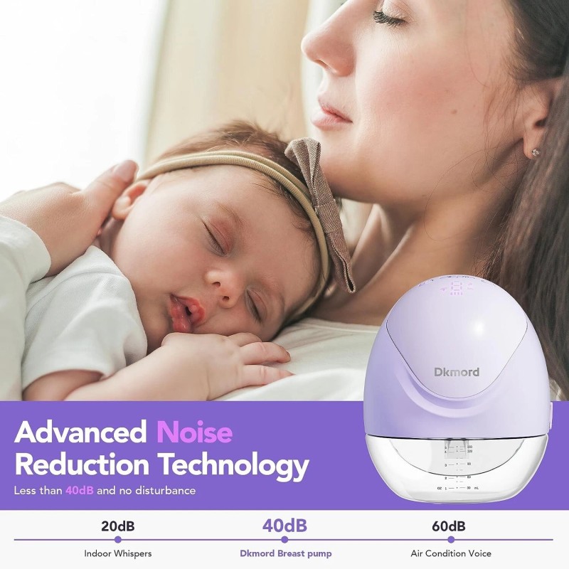 Dkmord Wearable Pumps for Breastfeeding with 3 Modes, 9 Levels,