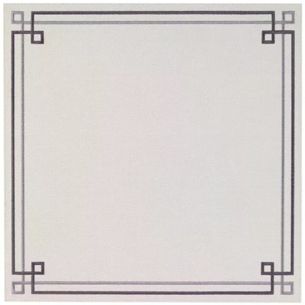 White Bodrum Link White & Gray Placemat Set of 2