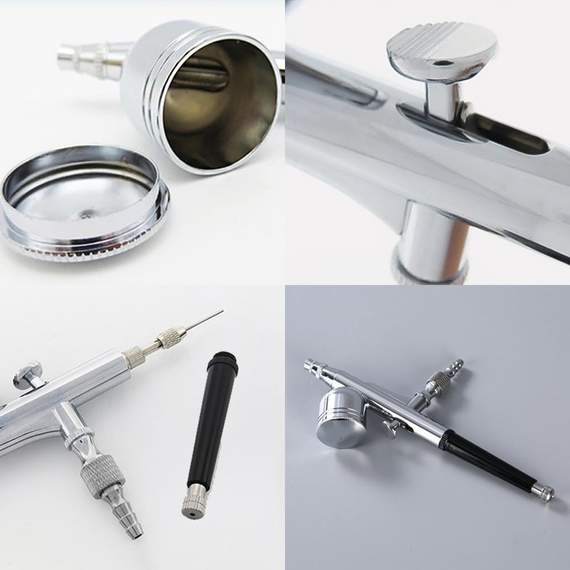 BTtime Airbrush, Gravity Type, Double Action, Airbrush, Integrated Airbrush Cup,