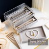 YUFONG Necklace Holder Organizer, Dustproof Necklace Box Velvet Necklace Organizer