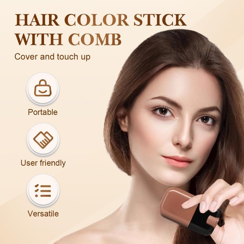 2 en 1 Peine con Tinte Portátil De Cabello para