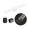 Rebower Plastic Pipe Rigid Polycarbonate Round Tube Clear(with Black Protective