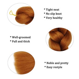 Herina Brown Braiding Hair One Pack Brown Fake Braids In Hair Extensions 30# Braid High Temperature Fiber Jumbo Braids(1pc/pack)