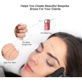 Hilo Preentintado Para Mapeo De Cejas 30 M - Suministros Para Maquillaje Permanente Y Microblading, Kit De Hilo Para Dar Forma A Las Cejas Con Precisión