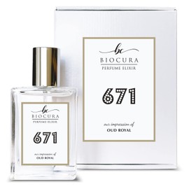 BIOCURA BC Perfume 671 Inspired by Oud Royal For Women & Men Replica Fragrance Dupes Eau de Parfum Spray Bottle 1.7 Fl Oz/50ml-X1