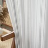 jinchan White Curtains Grey Striped Curtains 84 Inch Length for