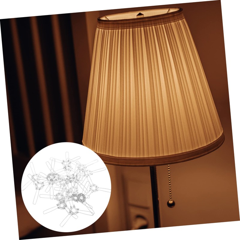 Operitacx 20Pcs Lampshade Spring Adapter Clips for Pendant Light Shade