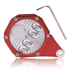 Newsmy Motorcycle Tax Disc Holder, Waterproof Metal Alloy Motorbike permit holder for Scooter with Allen Key(Red)