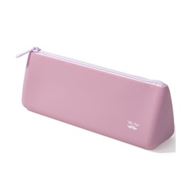 Mr. Pen- Silicone Pencil Case Pouch, Dusty Pink, Aesthetic Triangular Design, Multipurpose, Aesthetic Pencil Case Small, Silicone Makeup Bag