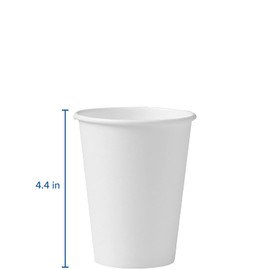 Solo 412WN-2050 12 oz White SSP Paper Hot Cup (Case of 1000)