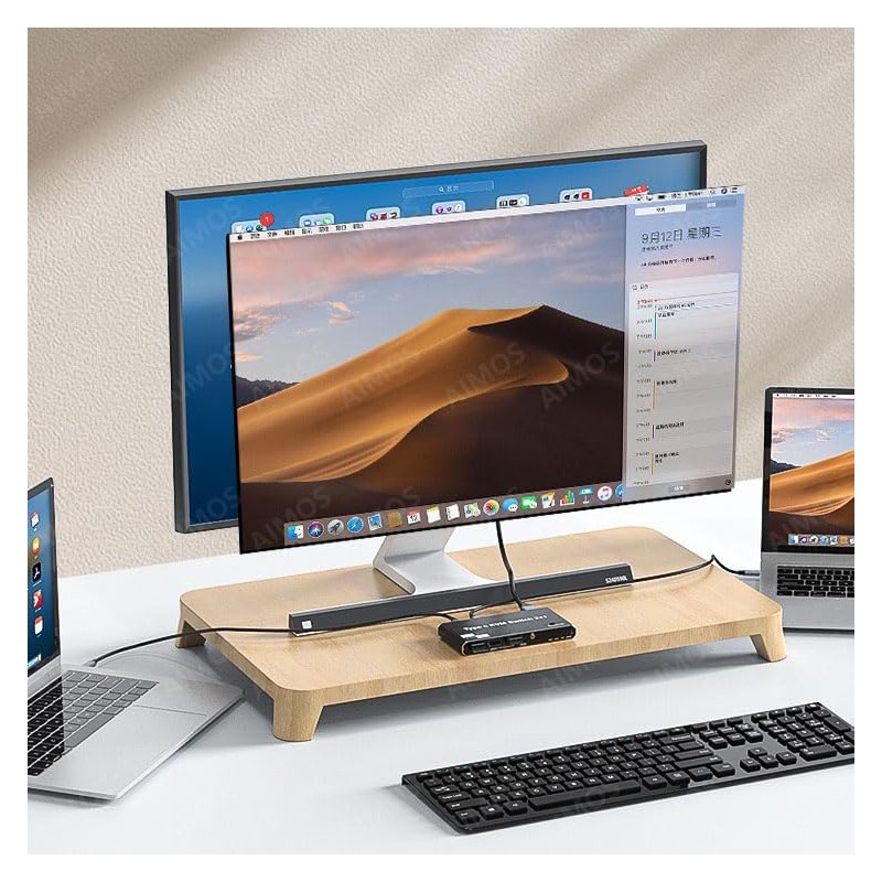 INF 2 in 1 Output USB-C KVM Switch 8K@60Hz 4K@120Hz