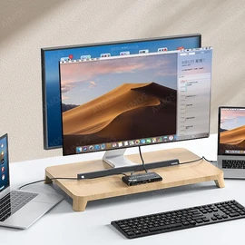INF 2 in 1 Output USB-C KVM Switch 8K@60Hz 4K@120Hz for Windows 11/10/8/7/Vista/XP, Mac OS X 10.9, Compatible with Thunderbolt 3 and Thunderbolt 4