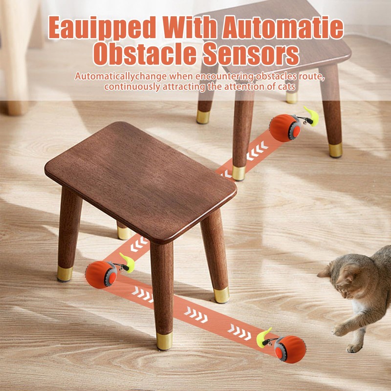 MADGININE Interactive Cat Ball Toy,Speedy Tail 2.0,Cat Toys Interactive for