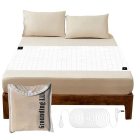 Grounding Sheet for Sleeping with 10% Silver, Earthing Sheet for Pain Reducing and Less Stress, Grounding Mat with Grounding Cord (36IN * 91IN)