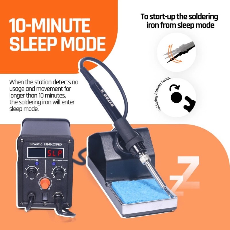 Silverflo 780W Digital 2in1 Soldering Iron Rework Station Hot Air