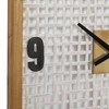 Deco 79 Farmhouse Wood Square Wall Clock, 24" x 2"