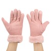 Pink USB Heating Gloves Hand Warmer Touch Screen Design Adjustable