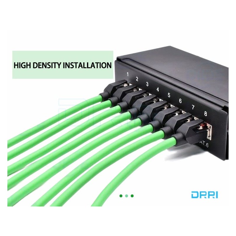 DRRI M12 4pin D-Code Male to RJ45 Waterproof Ethernet Shielded