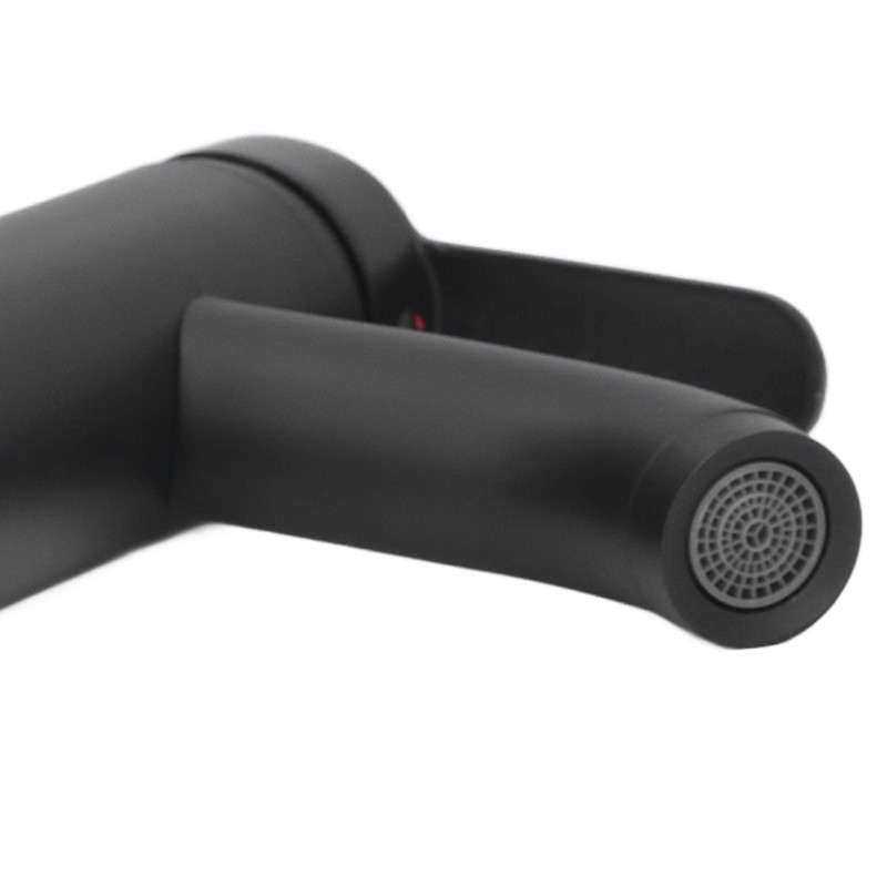 Black Faucet Bathroom G1/2 Stainless Steel Easy Control Matte Black