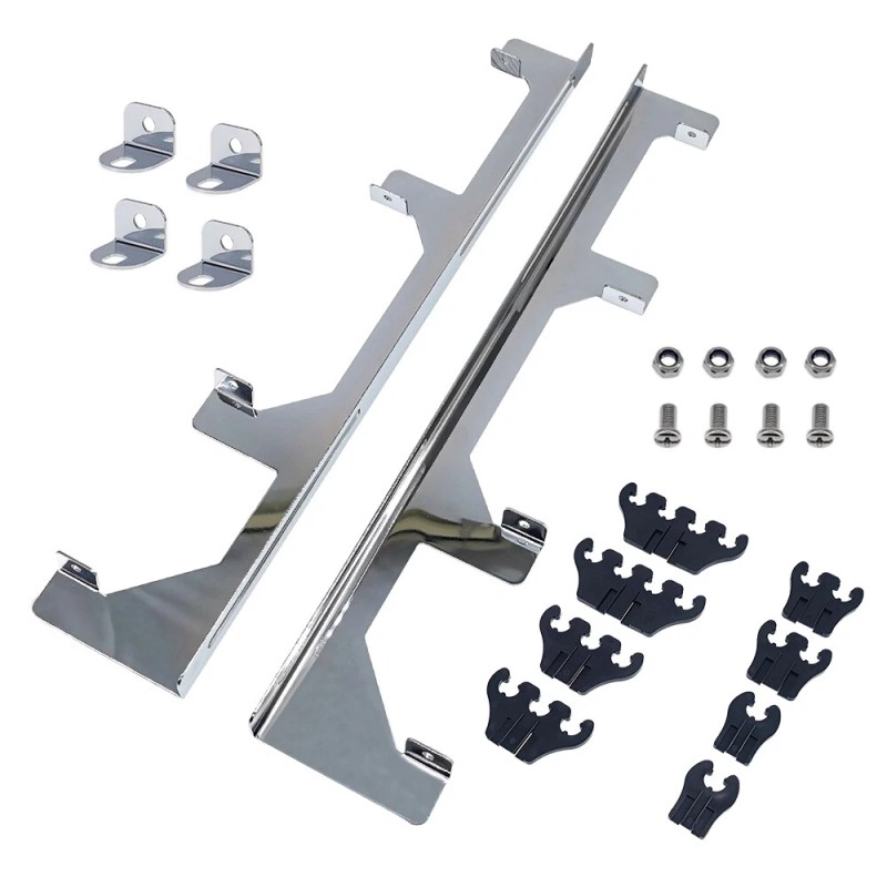 Auto Speed Performance Chrome Spark Plug Wire Divider Linear Separators