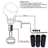 Abfer Shifter Knob 5 Speed Leather Car Gear Stick Shifting