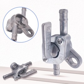 Petcock Fuel Shutoff Valve Fits 6mm 1/4" or 3/16" ID Fuel Gas Line for Go Kart Cart Tao Tao Scooter Pit Mini Dirt Bike 50CC 70CC 90CC 100CC 110CC 125CC ATV Small Engine Motorcycle Parts Shut Off Valve