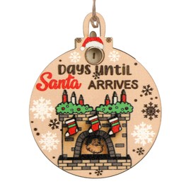 Christmas Countdown Decoration, Hanging Days Until Christmas Countdown Sign, Rotating Christmas Countdown Calendar, Reusable Countdown to Christmas Sliding Ornament for Christmas Tree, Home Decor (A7)