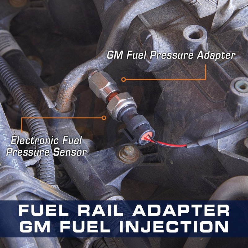 GlowShift -4 an Fuel Rail Fuel Pressure Sensor Thread Adapter