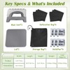 Wanheart Portable Toilet for Adults, Folding Camping Toilet with Lid