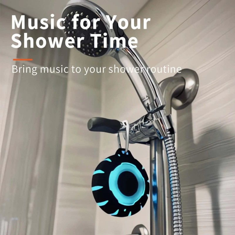 HEYSONG Waterproof Bluetooth Shower Speaker – Durable, Portable with Clear