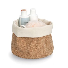 Zeller 15233 Storage Basket Cork / Cotton Approx. Diameter 20 x 20 cm