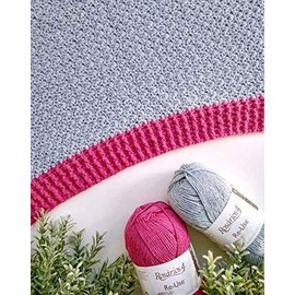 Recycled Cotton Yarn for Knitting & Crochet - 100g Ball - 100% Cotton Ecologic Yarn - Machine Wash 3ply DK Light Worsted Wool Yarn (17 Pink)