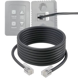 Replacement Control Cable for MaxxAir MaxxFan Plus Deluxe 4-Speed Roof Vent Wall Control Panel 00A03540K, 00A03550K, 03540K, 03550K - 30ft Extra-Long Version
